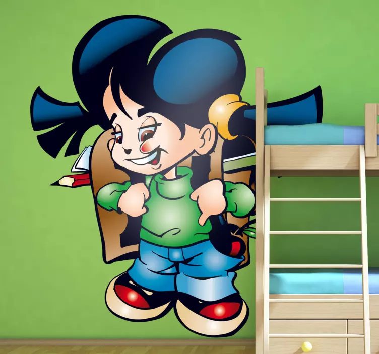 Kız öğrenci çıkartması - TenStickers