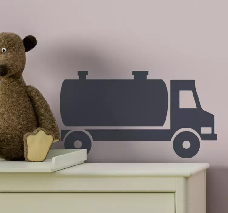 Klasik kamyon silüeti hayvan çıkartması - TenStickers