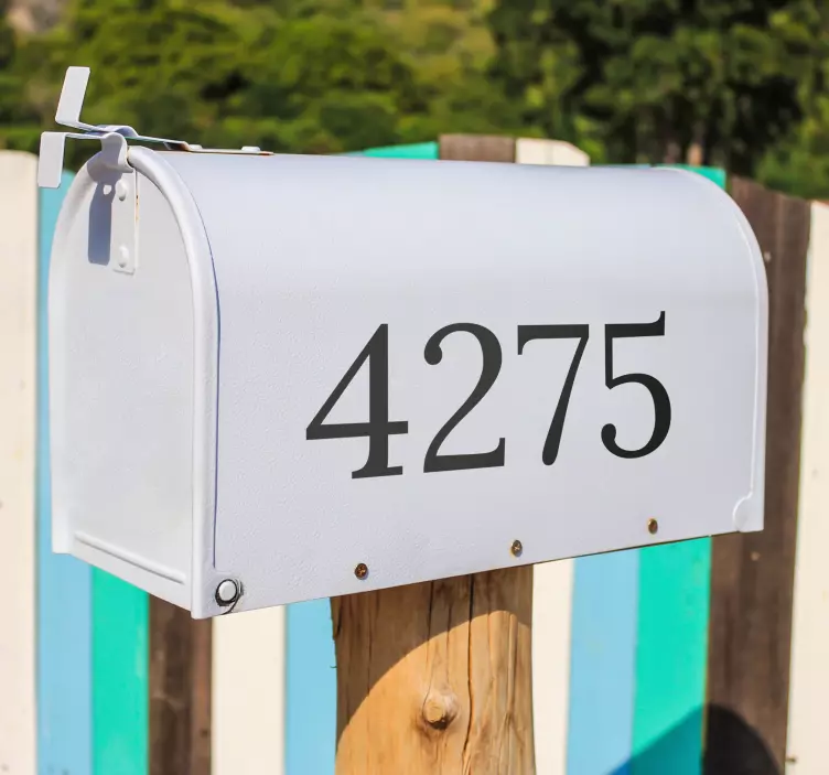 Klasik sayılar posta kutusu çıkartması - TenStickers