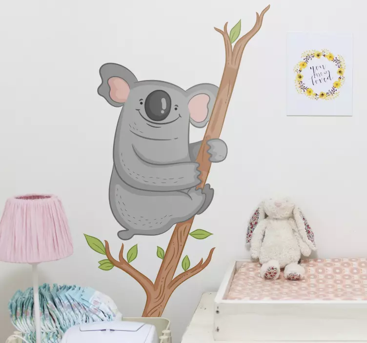 Koala dalı illüstrasyon sticker - TenStickers