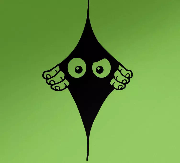 Komik tek renkli bakan gözler araba çıkartması - TenStickers