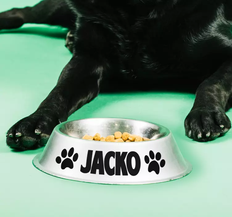 Köpeğinizin adı pençeleri çıkartması - TenStickers