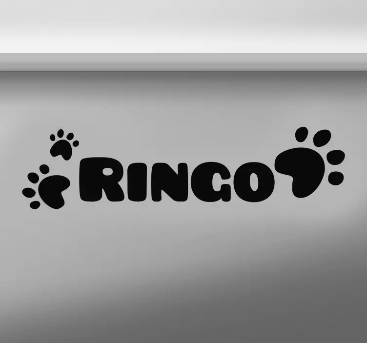 Köpek adı özelleştirilebilir sticker - TenStickers