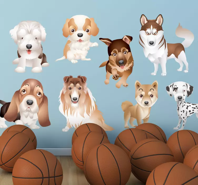 Köpek kulübü çıkartma koleksiyonu - TenStickers