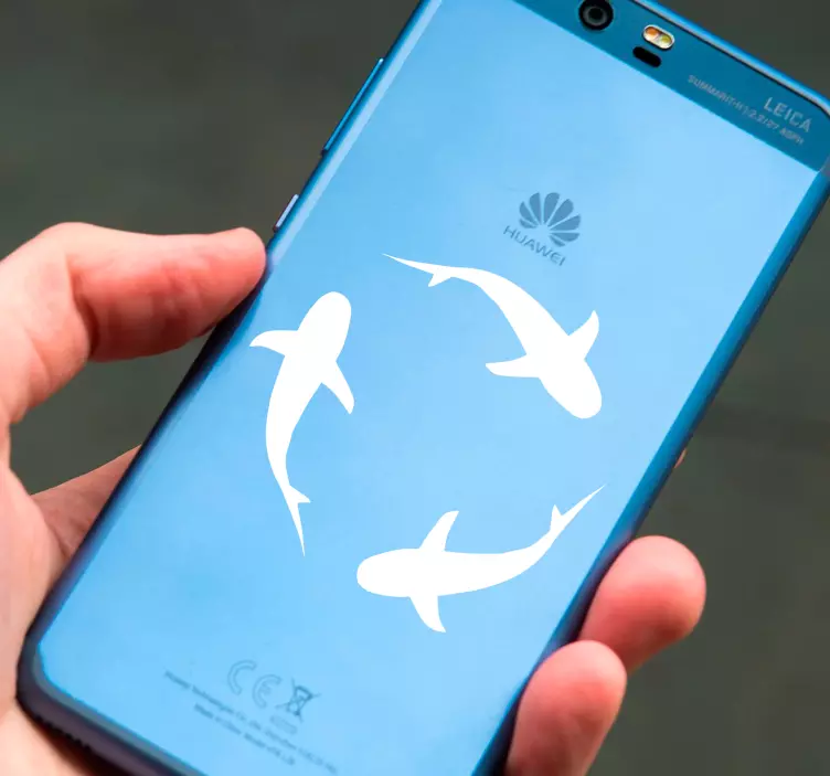 Köpekbalıkları balık huawei sticker - TenStickers