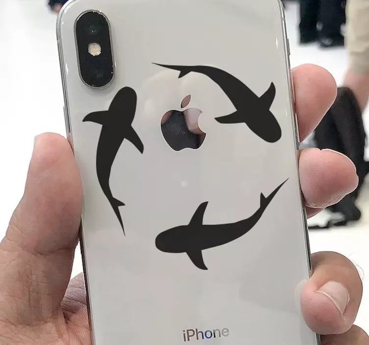 Köpekbalıkları balık iphone sticker - TenStickers