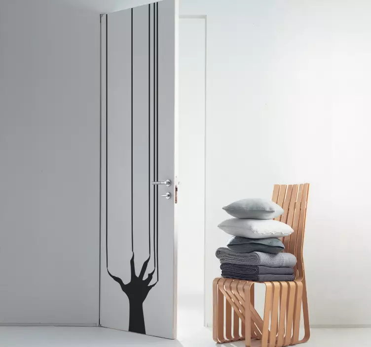 Korkunç eller kapı cadılar bayramı çıkartması - TenStickers