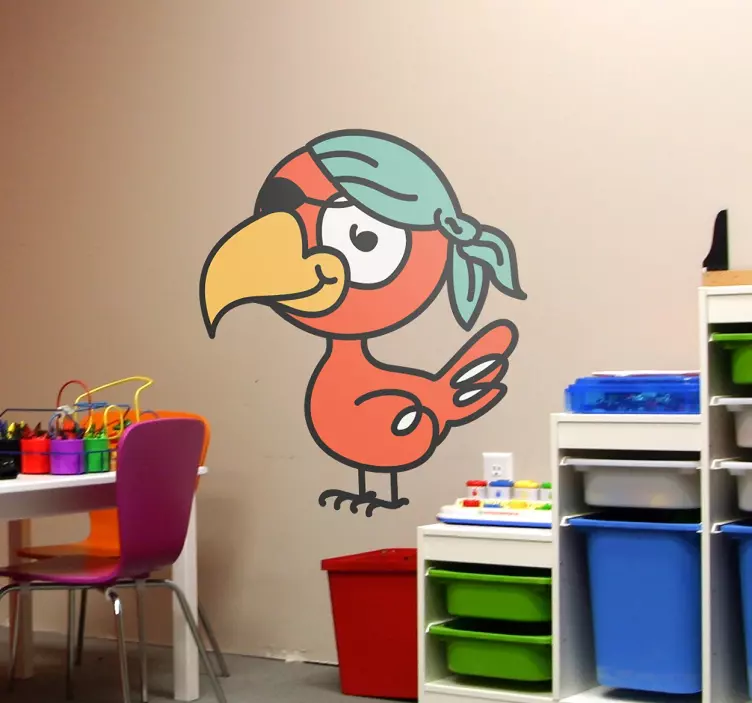 Korsan papağan çocuklar çıkartması - TenStickers