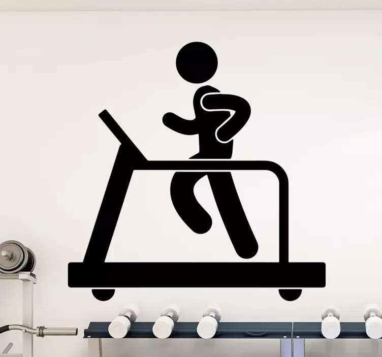 Koşu bandı fitness insanlar çıkartması - TenStickers