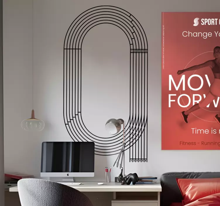 Koşu parkuru olimpik spor sticker - TenStickers