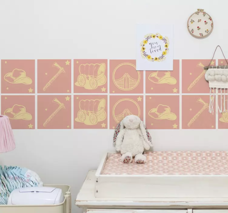 Kovboy vagon kiremit çıkartması - TenStickers