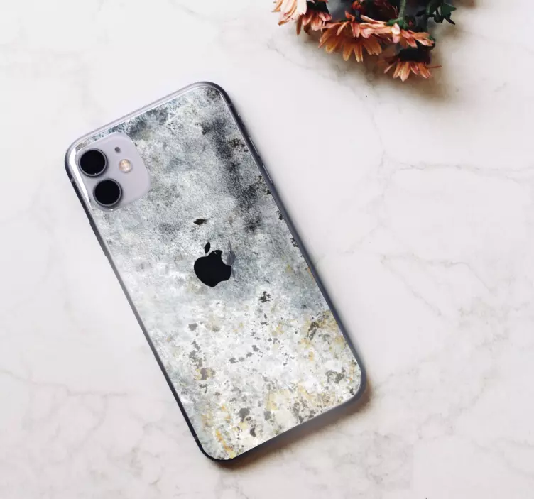 Koyu gri taş doku iphone çıkartması - TenStickers