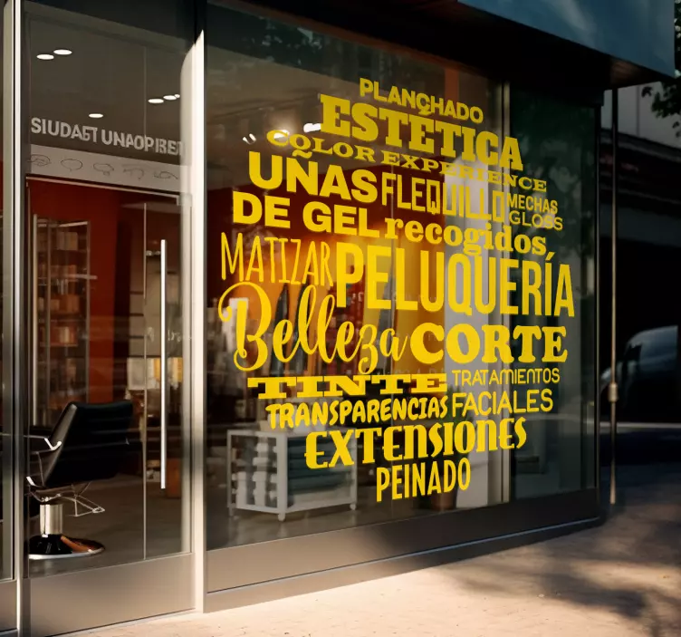 Kuaförlük güzellik duvar sticker - TenStickers