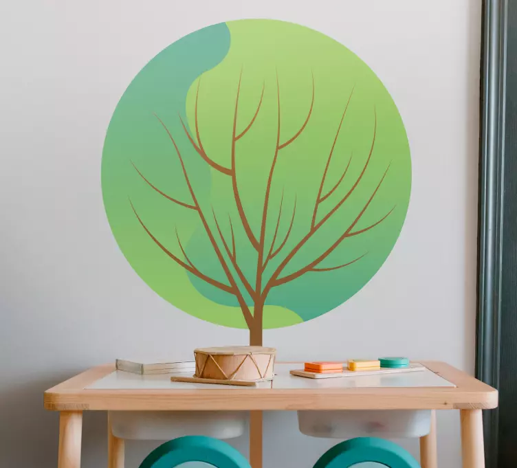 Küçük ağaç çocuk yatak odası duvar sticker - TenStickers