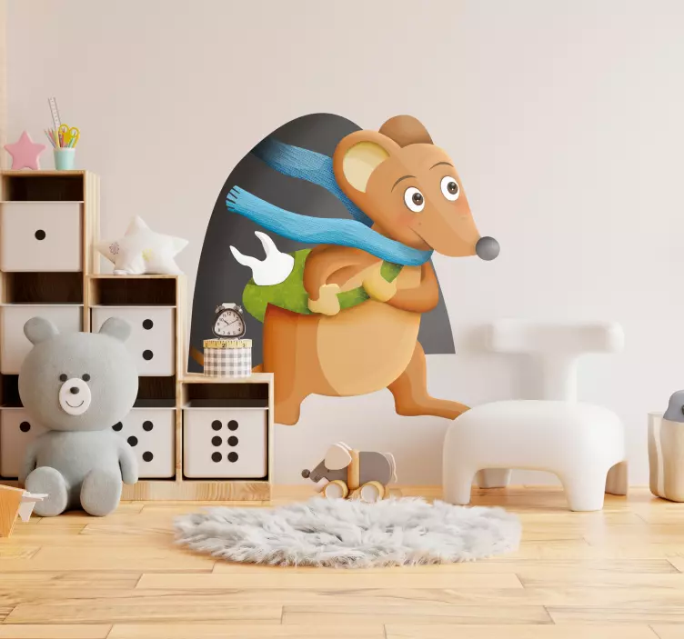 Küçük fare perez masal çıkartması - TenStickers