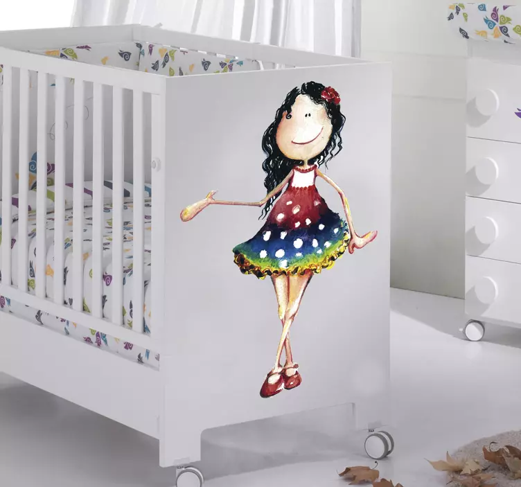 Küçük kız elbise çocuklar çıkartma - TenStickers