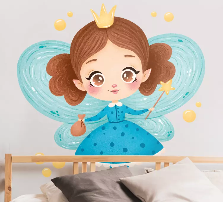 Küçük peri uçan peri masalı çıkartması - TenStickers