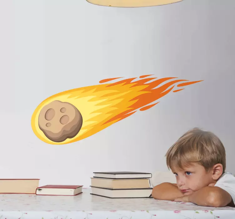 Uzaydan düşen kuyruklu yıldız duvar sticker - TenStickers