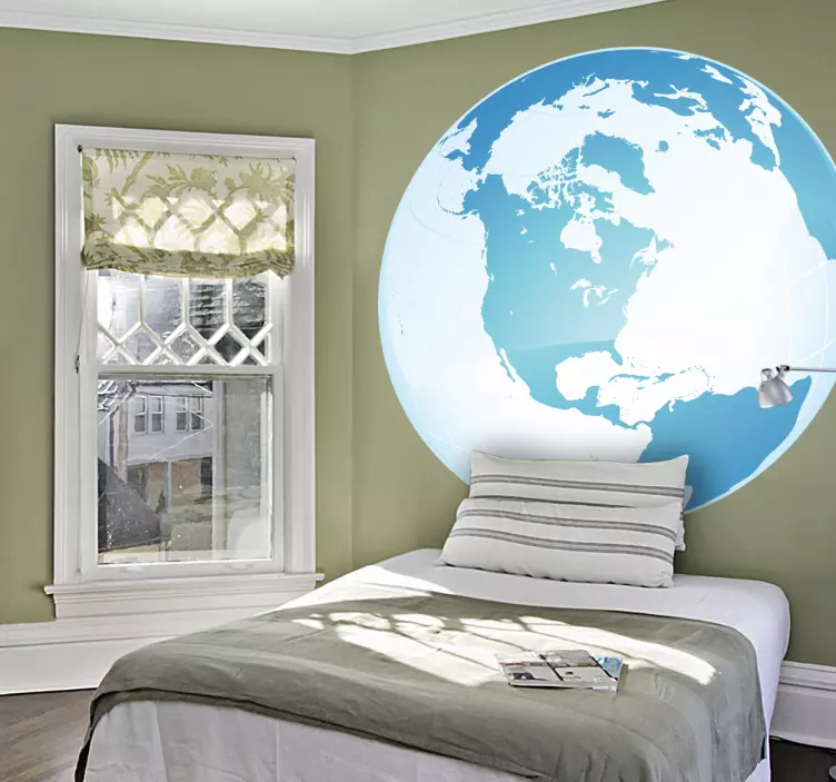 Kuzey kutbu dünya haritası - TenStickers