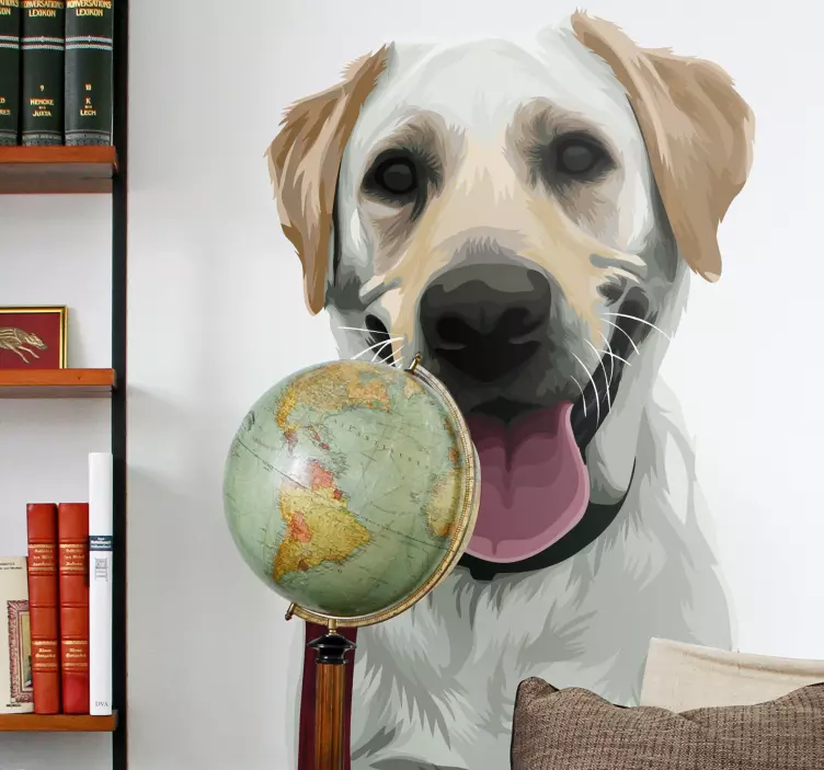 Labrador vinil köpek çıkartması - TenStickers