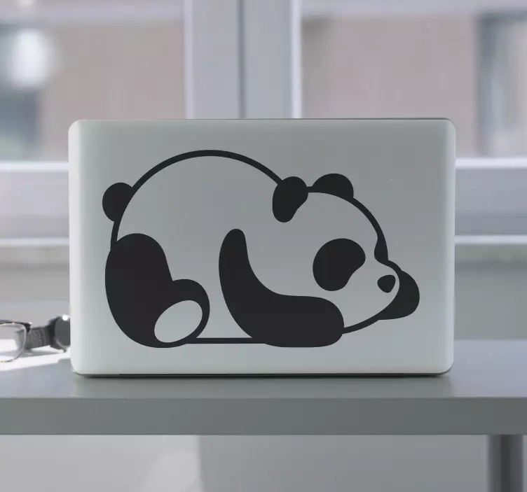 Laptop derileri için bebek panda - TenStickers