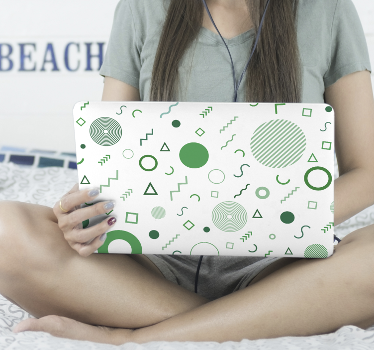 Dizüstü cilt için düzensiz memphis formları - TenStickers