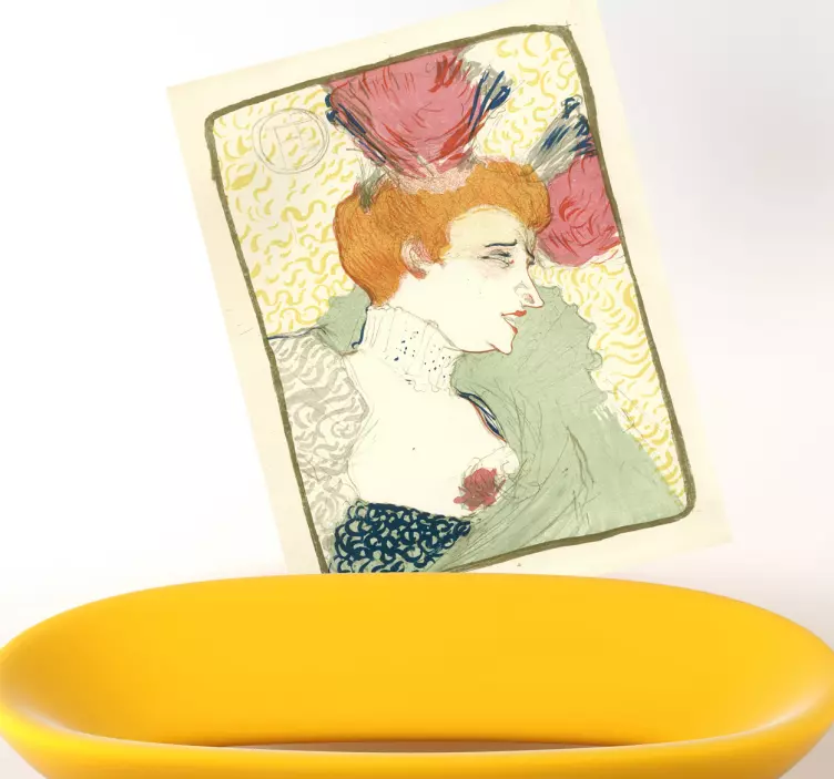 Lautrec portre duvar sticker - TenStickers