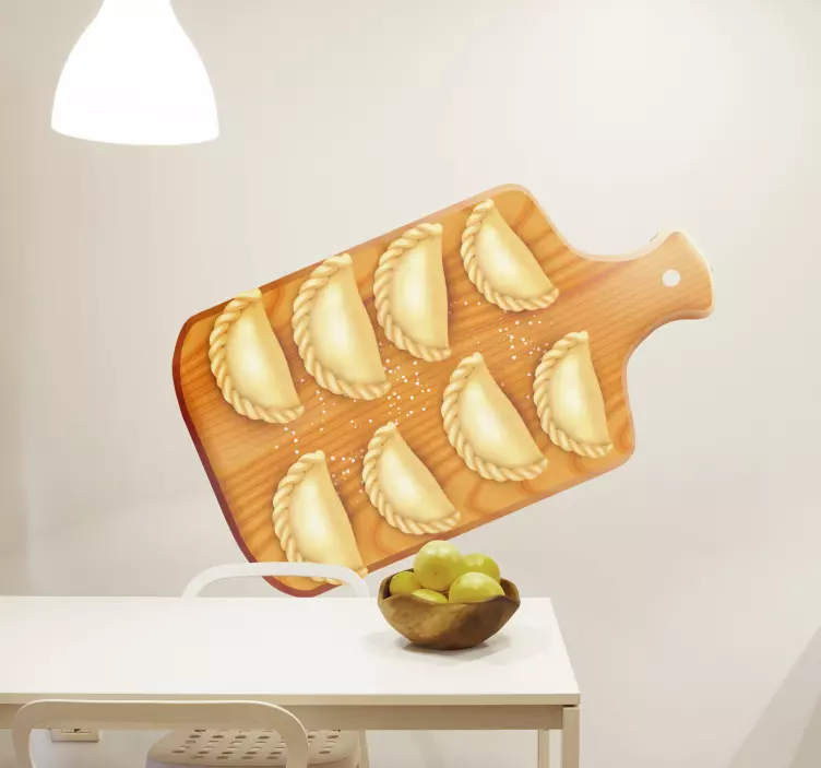 Lehçe-köfte çatal duvar sticker - TenStickers