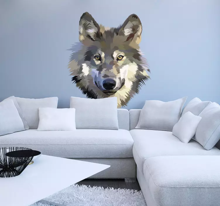 Lobo vintage vahşi hayvan çıkartma - TenStickers