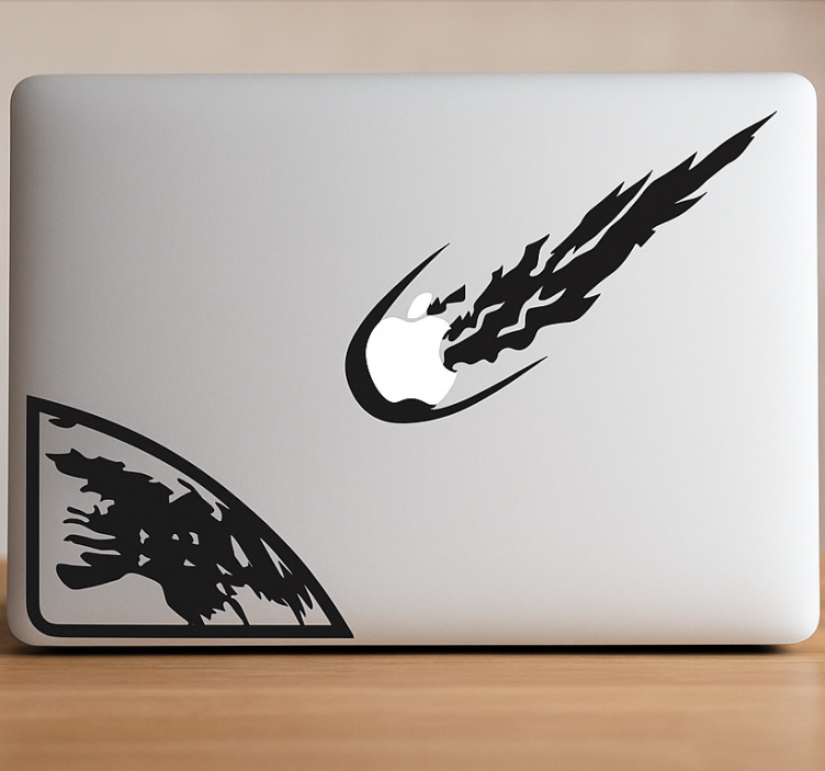 Macbook meteor çarpması Dizüstü bilgisayar çıkartması - TenStickers