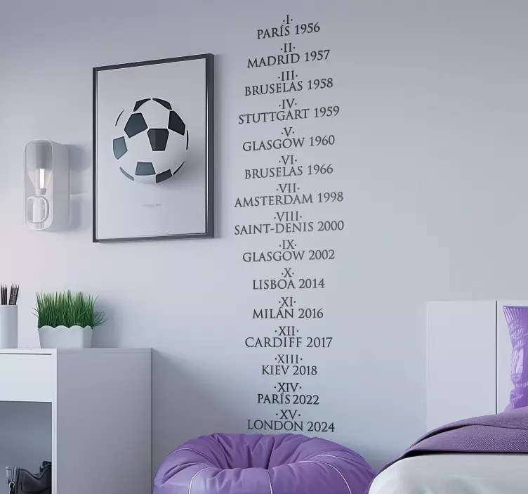 şampiyonlar madrid futbol duvar sticker - TenStickers