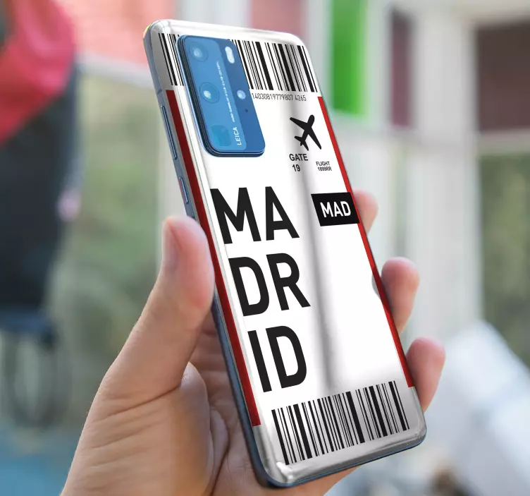 Madrid huawei'ye uçak bileti çıkartması - TenStickers