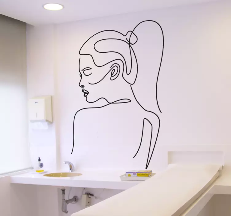 Kadın zarif sanat etiket - TenStickers