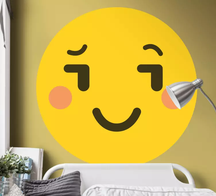 Makyaj duvar sticker ile emoji - TenStickers