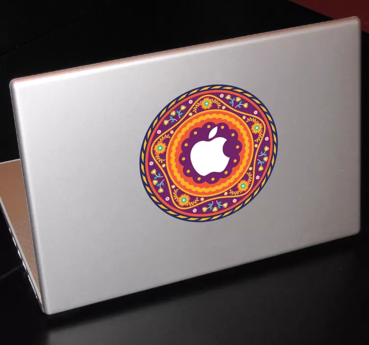 Mandala çiçek macbook sticker - TenStickers