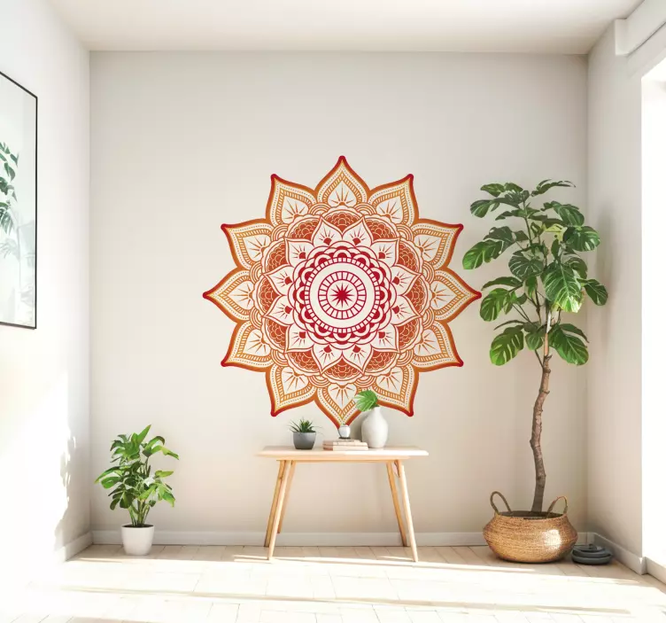 Mandala güneş formu çiçek duvar sticker - TenStickers