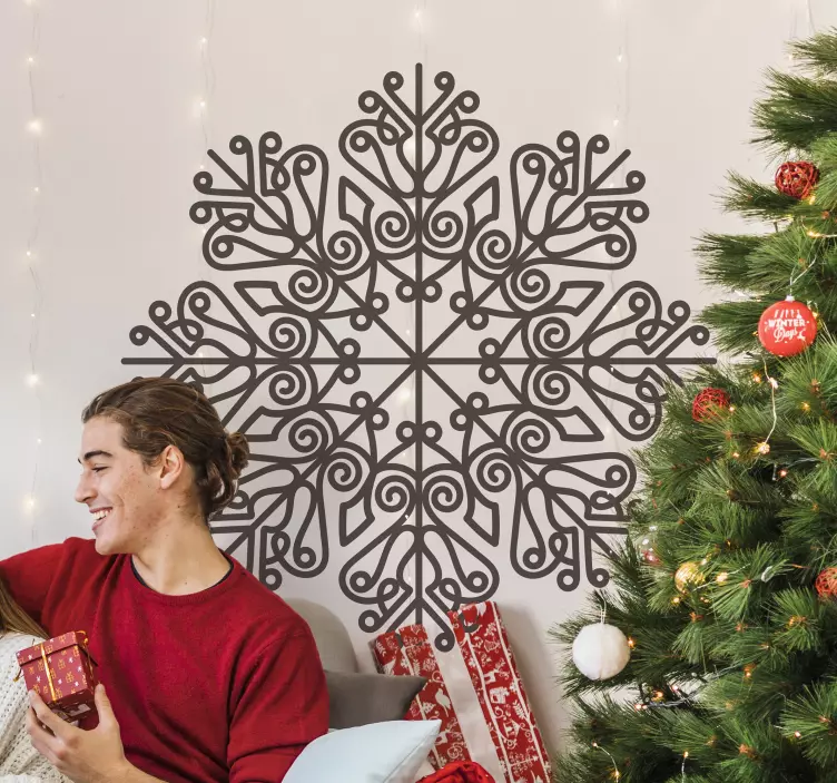 Mandala pul noel sticker - TenStickers