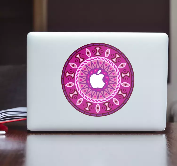 Mandala tasarım laptop sticker - TenStickers