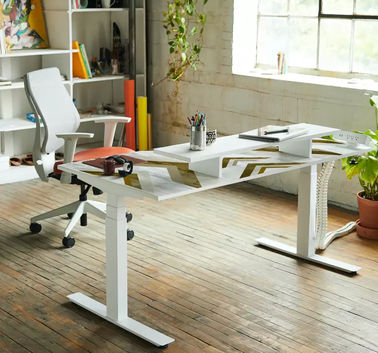 Masa için geometrik şerit hayvan çıkartması - TenStickers