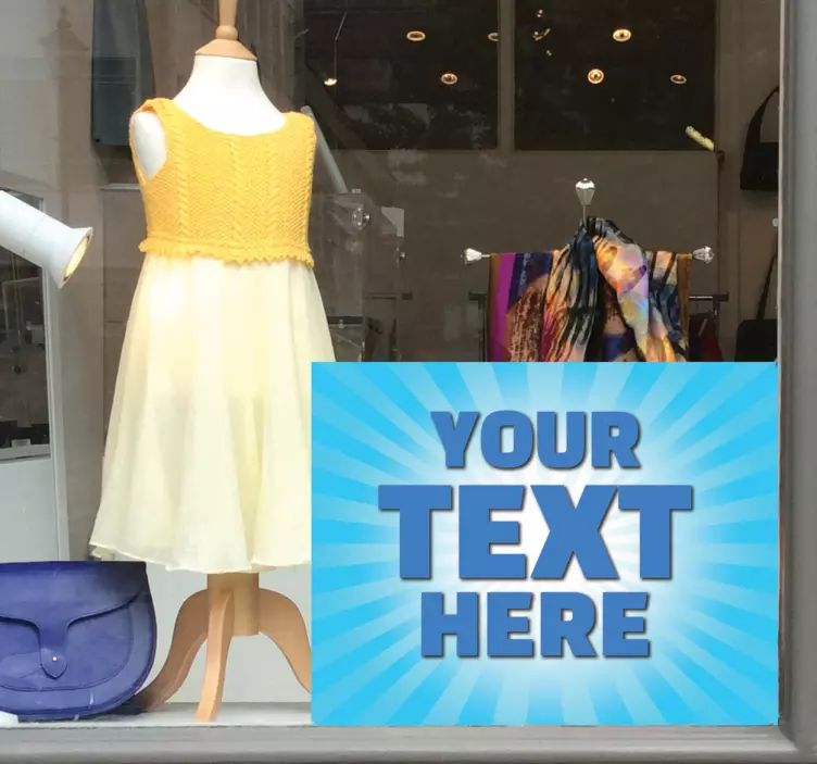 Mavi ışık özelleştirilebilir teklif vinil sticker - TenStickers