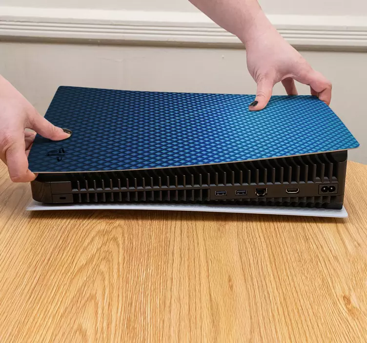 Mavi karbon fiber ps5 çıkartmaları - TenStickers