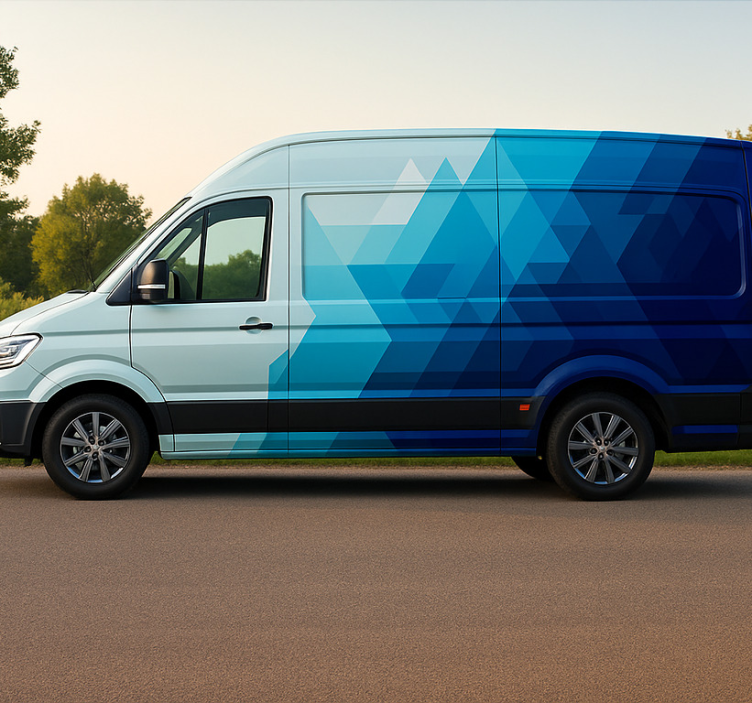 Mavi üçgen tasarımı hayvan çıkartması - TenStickers