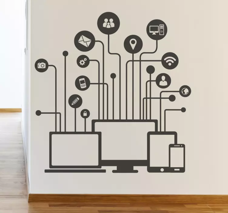 Medya illüstrasyon dekoratif sticker - TenStickers