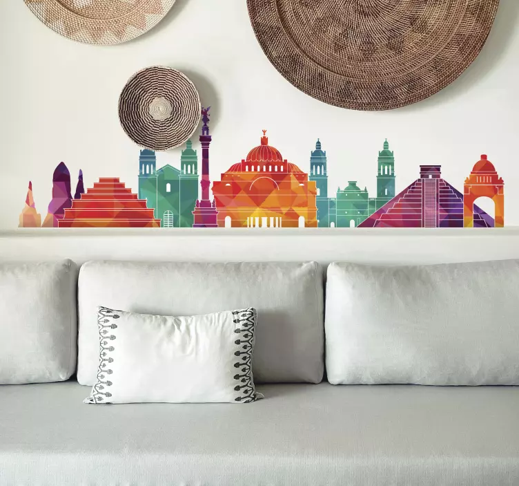 Meksika skyline siluet çıkartması - TenStickers