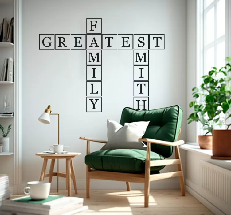 Harf bloğu aile adı özel çıkartması - TenStickers