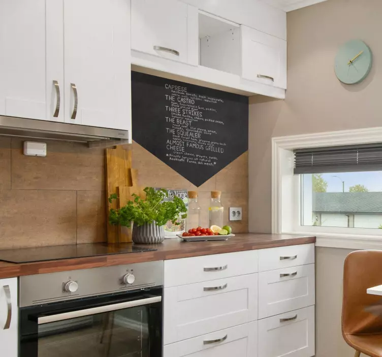 Menü dekoratif kara tahta sticker - TenStickers