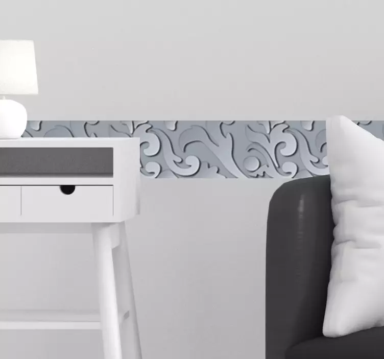 Metal etkisi duvar sınır sticker - TenStickers