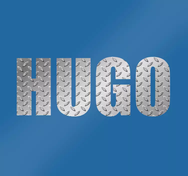 Metalik efekt kişiselleştirilmiş isim etiketi - TenStickers