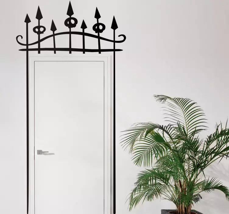 Mezarlık kapısı cadılar bayramı çıkartması - TenStickers