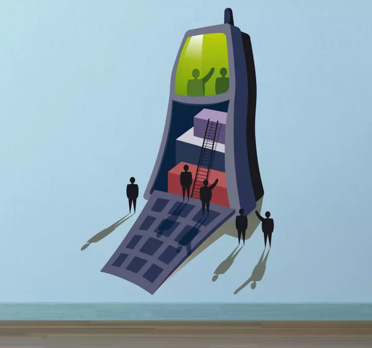 Mobil iş duvar sticker - TenStickers